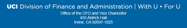 UCI Division of Finance and Administration | With U • For U